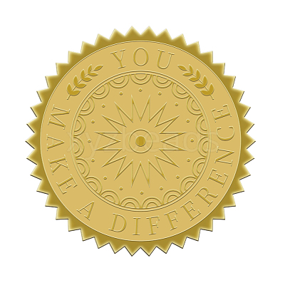 Self Adhesive Gold Foil Embossed Stickers DIY-WH0211-012-1