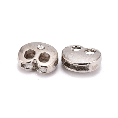 Letter Slider Beads for Watch Band Bracelet Making X-ALRI-O012-B-NR-1