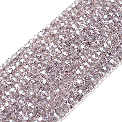 Electroplate Glass Beads Strands GLAA-Q105-03M-1