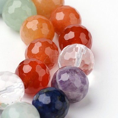 Natural Mixed Stone Beads Strands G-J376-24-12mm-1