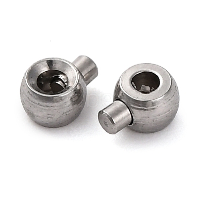 304 Stainless Steel Crimp Beads STAS-P373-02P-1