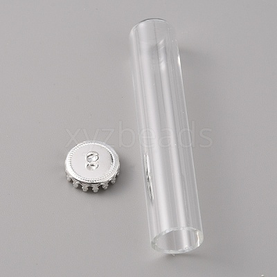 Transparent Glass Bottle Pendants GLAA-WH0039-03S-1