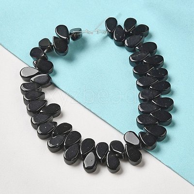 Natural Black Mahogany Obsidian Beads Strands G-B064-B53-1