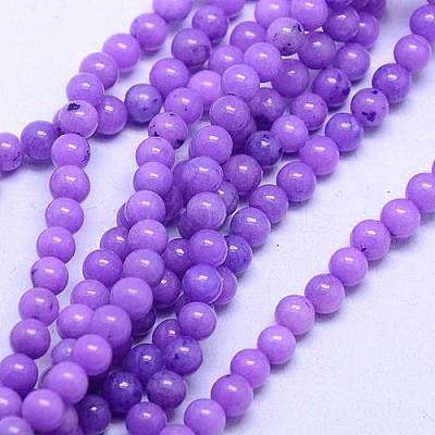 Natural Mashan Jade Round Beads Strands G-D263-4mm-XS24-1