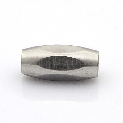 Tarnish Resistant 304 Stainless Steel Matte Surface Magnetic Clasps with Glue-in Ends STAS-O042-C-31-1