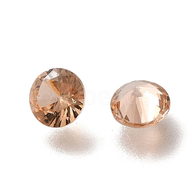 Cubic Zirconia Pointed Back Cabochons ZIRC-WH0001-B11-1