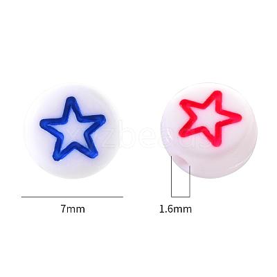 White Opaque Acrylic Beads MACR-YW0001-19C-1