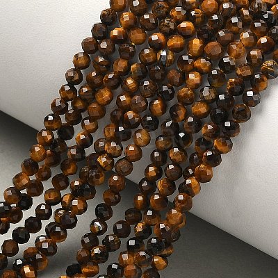 Natural Tiger Eye Beads Strands G-A129-3mm-C02-1