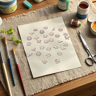 150Pcs Undyed Wood Pendants & Beads & Cabochons WOOD-SP0001-74-1