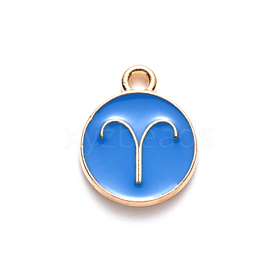 Alloy Enamel Pendants X-ENAM-S124-01B-02A-1