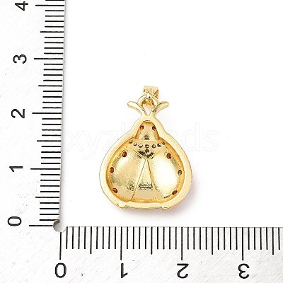 Brass Micro Pave Cubic Zirconia & Enamel Pendants KK-F917-04B-01-1