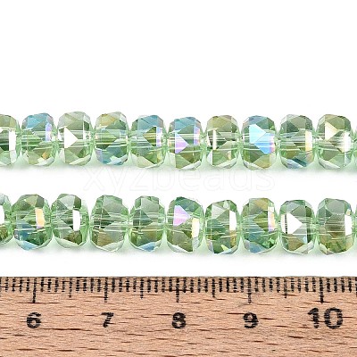 Electroplate Transparent Glass Beads Strands EGLA-N022-04A-D11-1