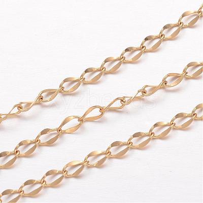 Ion Plating(IP) 304 Stainless Steel Curb Chains CHS-K004-16G-0.4mm-1