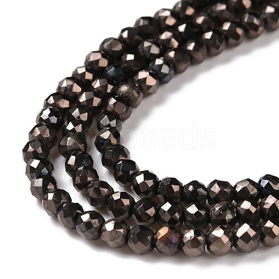 Electroplate Glass Beads Strands GLAA-H021-01B-FP06-1