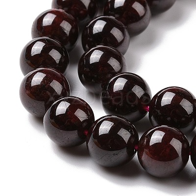 Natural Garnet Round Beads Strands LS-G-A025-02-1