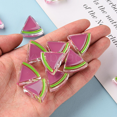 Transparent Enamel Acrylic Beads TACR-S155-001I-1