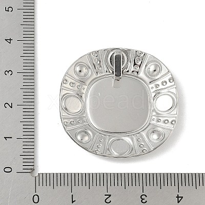 304 Stainless Steel Pendant Cabochon Settings STAS-D376-12P-1