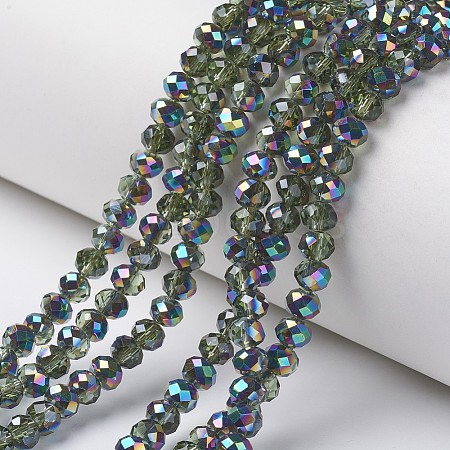 Electroplate Transparent Glass Beads Strands EGLA-A034-T1mm-Q17-1