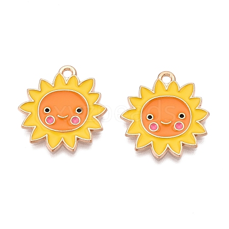 Thanksgiving Day Theme Alloy Enamel Pendants X-ENAM-T020-35C-1