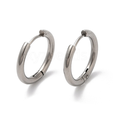 202 Huggie Hoop Earrings with 304 Stainless Steel Pins for Women EJEW-Q767-02F-P-1