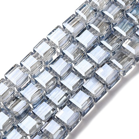 Electroplate Glass Beads Strands EGLA-H108-01A-PL05-1
