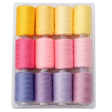 12 Colors Polyester Sewing Thread PW-WGD975A-01-1