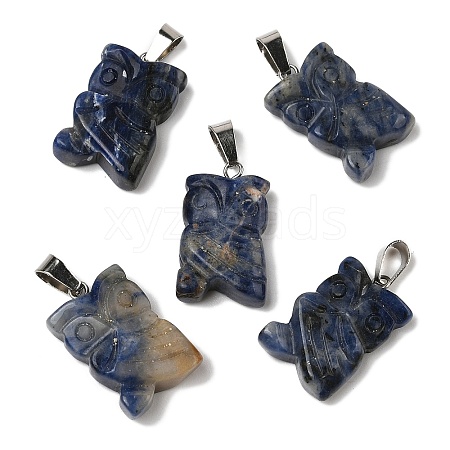 Natural Sodalite Pendants G-B127-09P-01-1