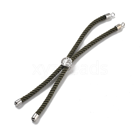 Twisted Nylon Cord Silder Bracelets DIY-B066-03P-22-1