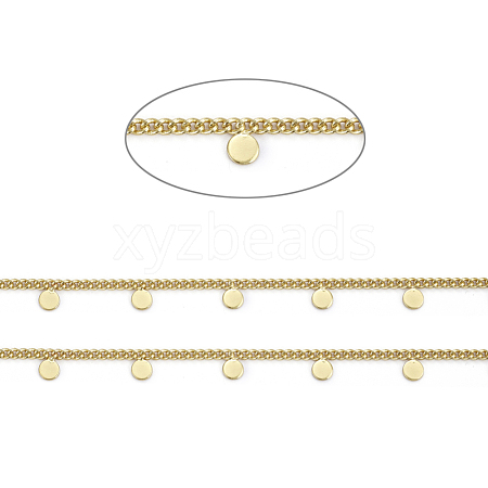 3.28 Feet Handmade Brass Curb Chains X-CHC-E020-06G-1