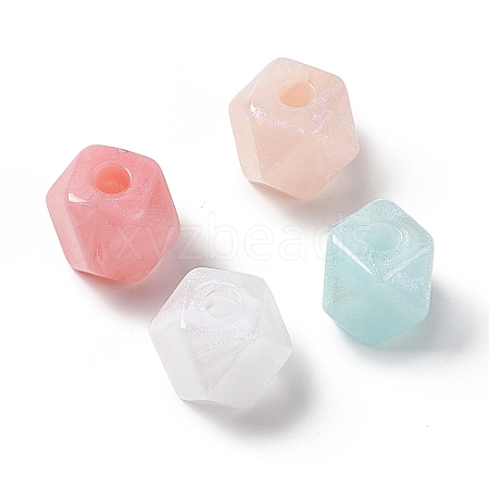 Opaque Acrylic Beads OACR-C008-09-1