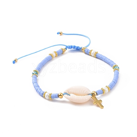 Adjustable Nylon Thread Braided Bead Bracelets BJEW-JB06199-1