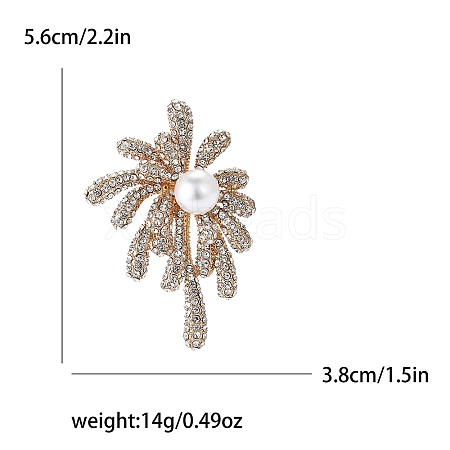 Alloy and Glass Rhinestone Fireworks Brooch PW-WG59914-01-1