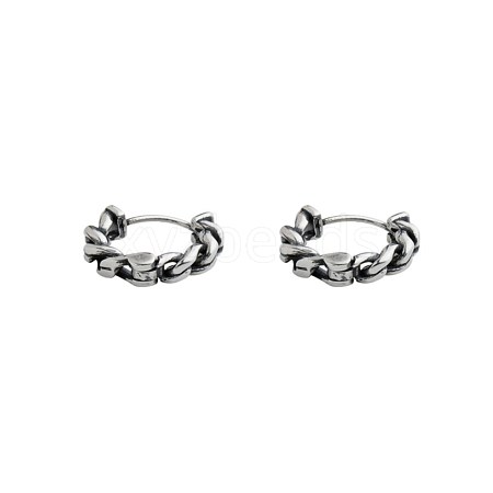 925 Sterling Silver Hoop Earrings EJEW-BB47013-A-1