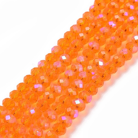 Electroplate Glass Beads Strands EGLA-A044-T4mm-L25-1