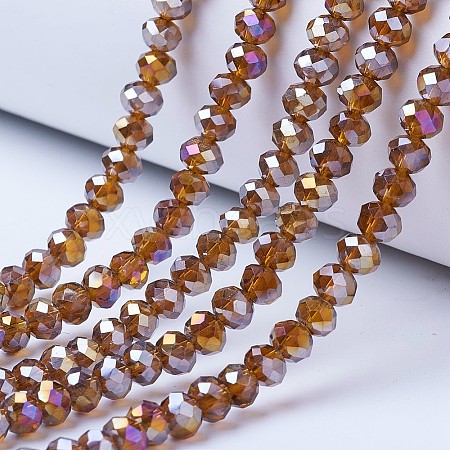 Electroplate Glass Beads Strands EGLA-A044-T1mm-B02-1