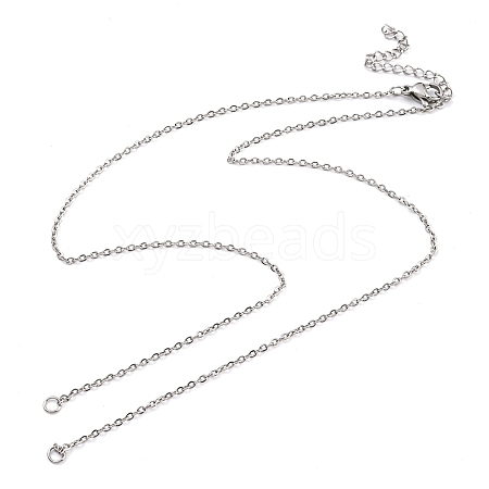 304 Stainless Steel Cable Chains Necklace Makings AJEW-P119-04A-P-1