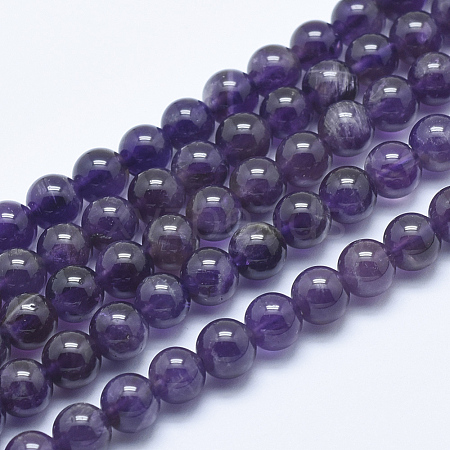 Natural Amethyst Beads Strand GSR6mmC062-1-1