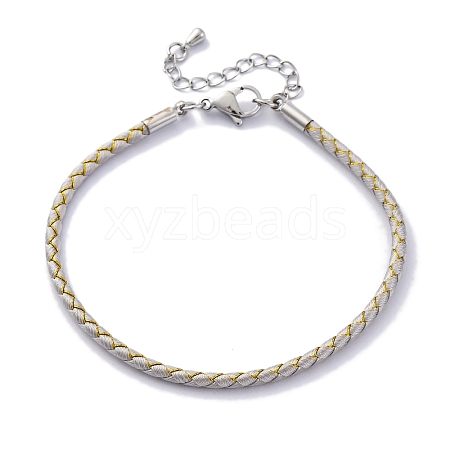 Polyester Cord Braided Bracelet Makings MAK-Z003-01P-15-1