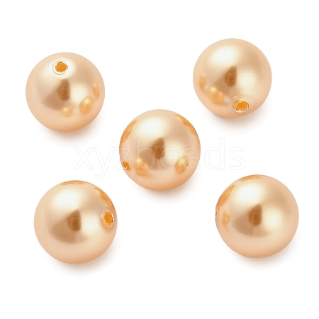 Baking Painted Pearlized Glass Pearl Round Beads HY-Q001-02B-01-1