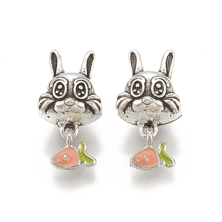 Alloy European Bunny Dangle Charms X-MPDL-S066-033-1