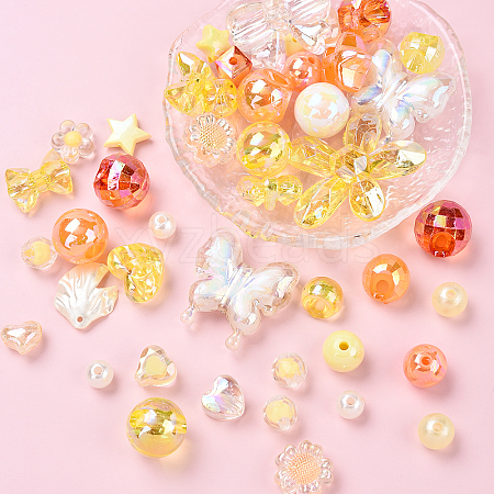 60G 2 Colors Acrylic Beads MACR-YW0003-36C-1