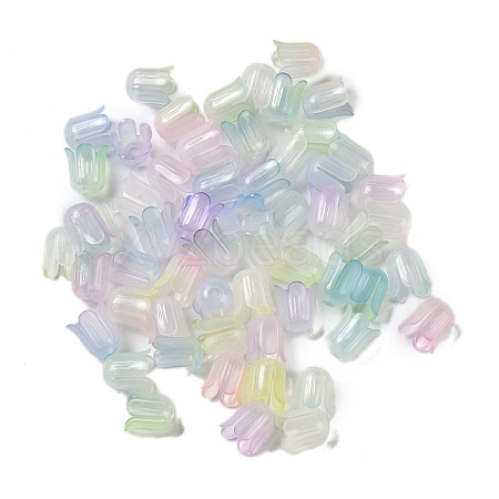 Transparent Acrylic Beads Caps OACR-B022-01I-1