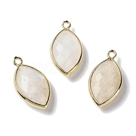 Natural White Moonstone Pendants G-B009-01G-S-1