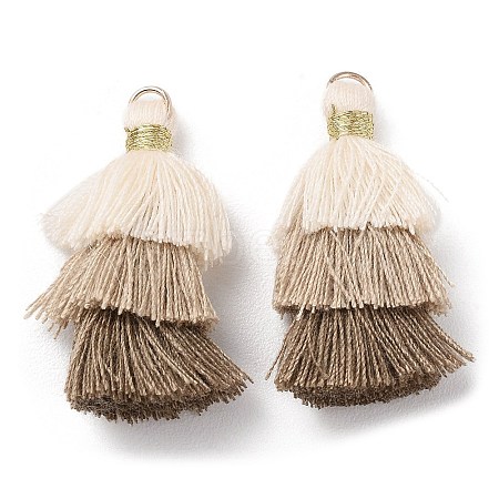 Polycotton Tassel Pendant Decorations GLAA-K060-07KCG-10-1