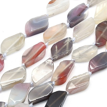 Natural Botswana Agate Beads Strands G-G106-F02-01-1