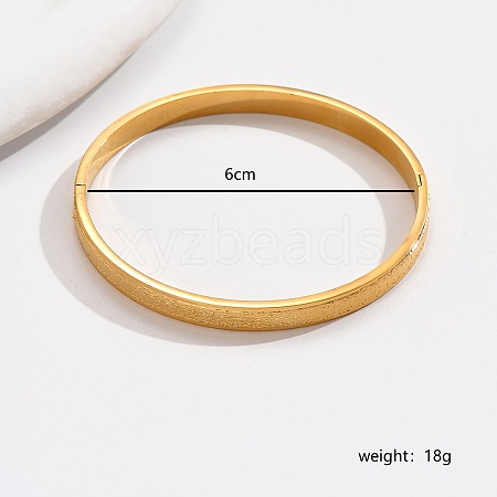 Minimalist Matte Brass Circle Bracelet for Women VO2183-1