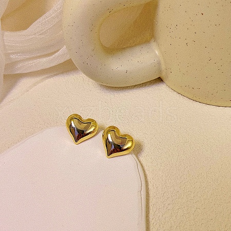 Heart Alloy Stud Earrings WG64463-25-1