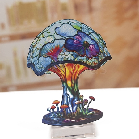 Double-sided Painted Acrylic Mushroom Ornament PW-WG283BE-03-1