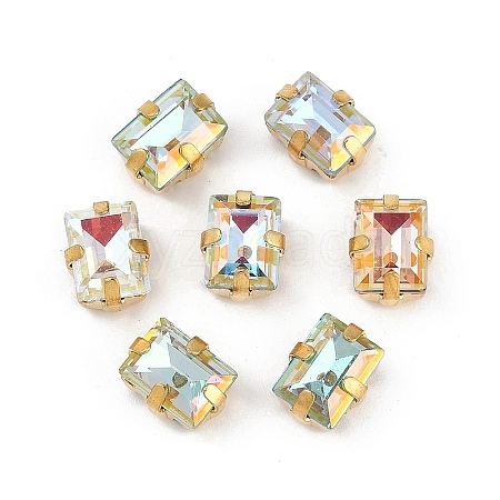 Brass Glass Rhinestone Sew on Rhinestones RGLA-U001-06G-1