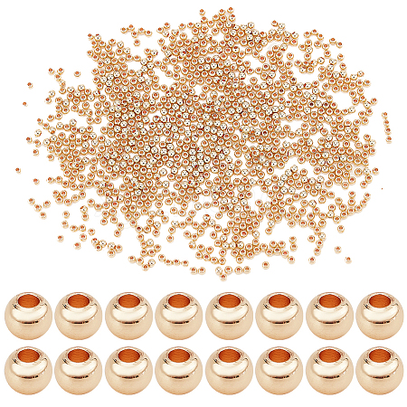   1500Pcs Brass Solid Beads KK-PH0005-90B-1